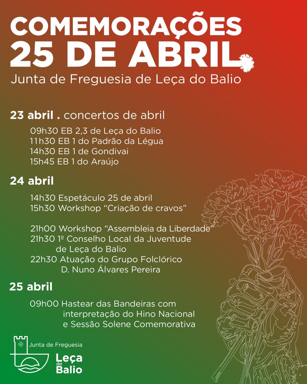 Comemora&ccedil;&otilde;es de Abril